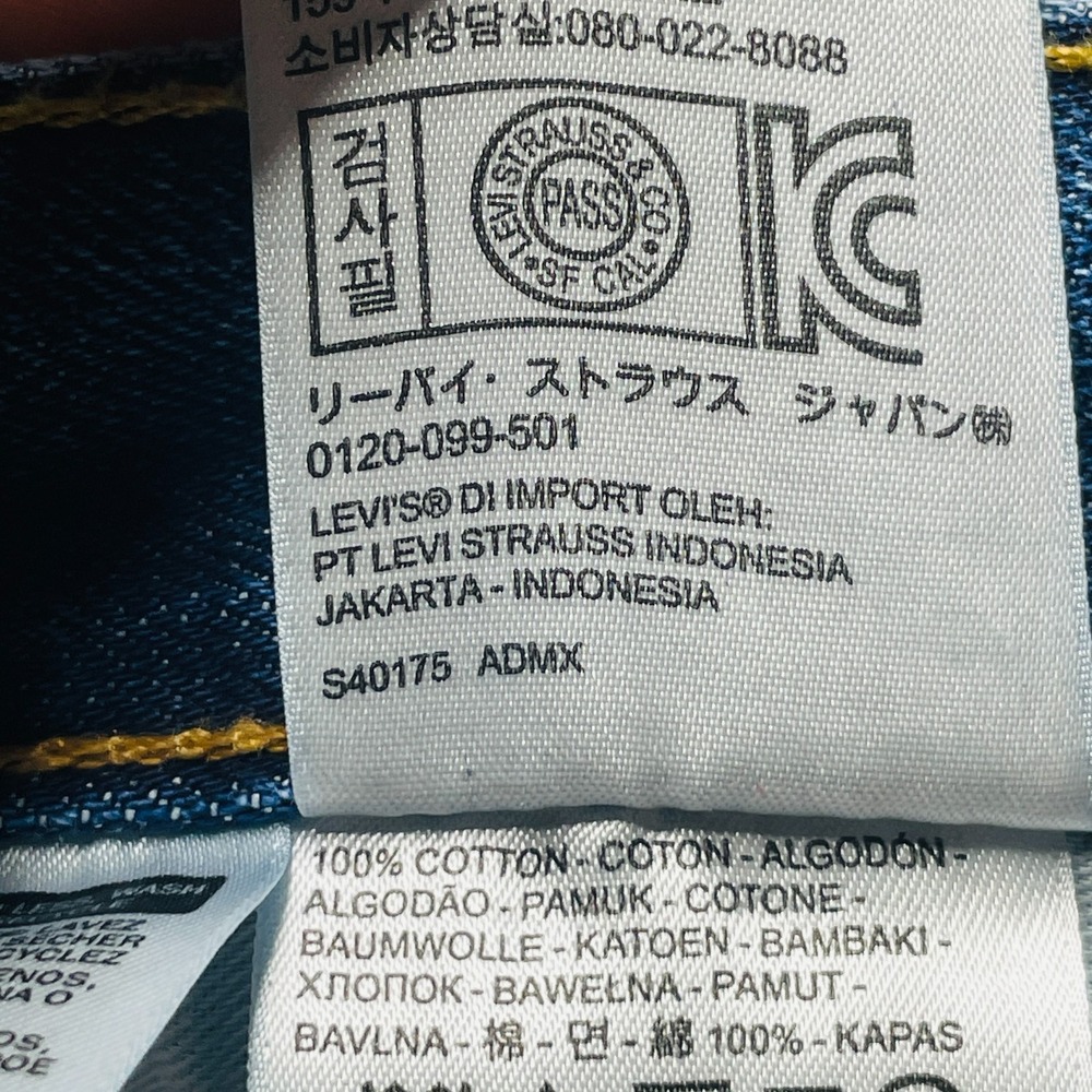 Levi's 501 Men's Measured W30 L30 Blue Button Fly Straight Jeans Red Tab 30x30 - Picture 13 of 16